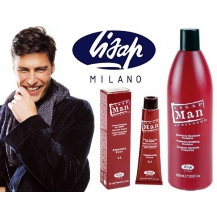 Lisap Man Color Cream Мъжка боя за коса 60мл+60мл-оксидант